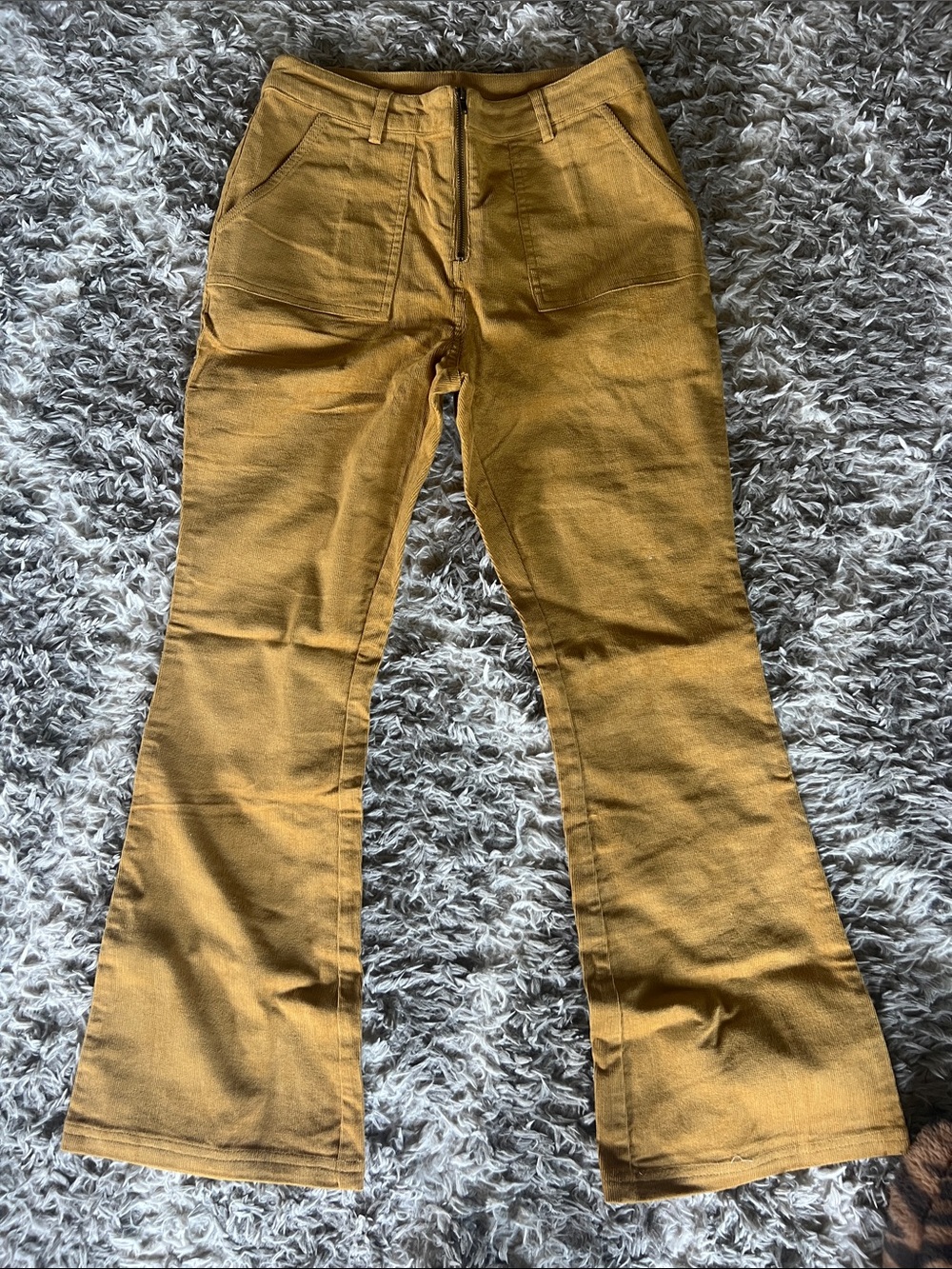 Women’s High-Rise Mustard Flare Pants